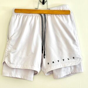 Youth Large Battle Fly 5 Short - white
